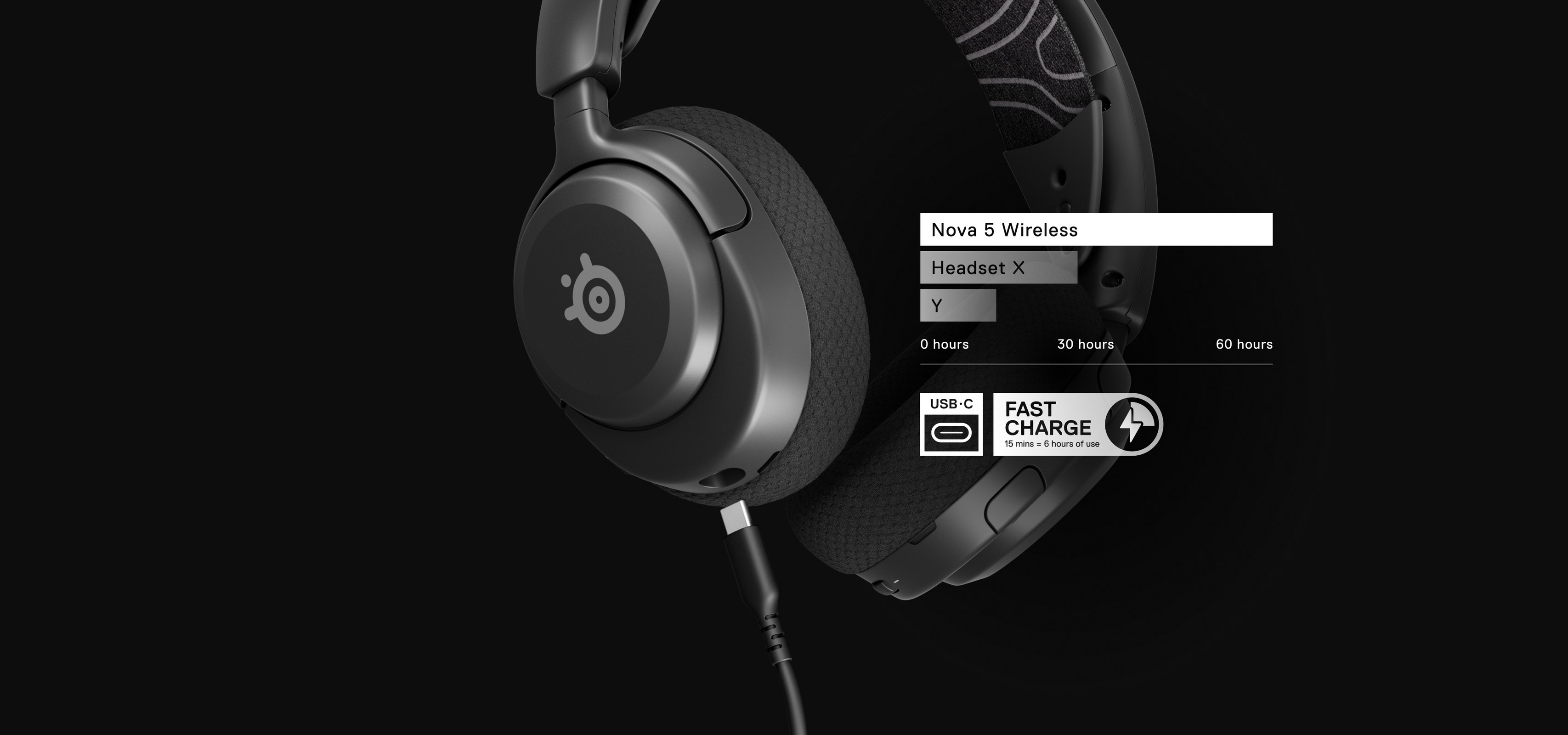 Casti Gaming Wireless STEELSERIES Arctis Nova 5 Wireless, Spatial